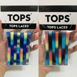 Shoe Parts Suitable For Black And White Sports Board Shoes Gradient Color Shoelace Tie-Dyed Shoelaces
