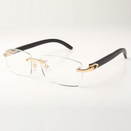 Plain glasses frame 3524012 come with new C hardware which is flat with black wooden legs 223B