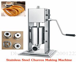 Commercial 3L Churro Extruding Machine Stainless Steel Spanish Churros Maker Machine Manual Churros Filling Machine Brand New4249553
