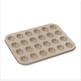 new 1PC 24-Cavity Non-stick Carbon Steel Cup Cake Mould Muffin Dessert Baking Dishes Pan Tray Home Kitchen DIY Baking Tool cupcake baking
