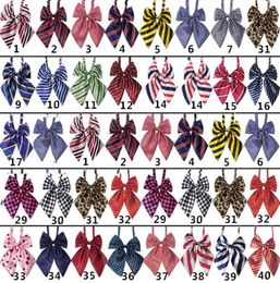 50pclot Factory New Colourful Handmade Adjustable Big Dog puppy Pet butterfly Bow Ties Neckties Dog Grooming Supplies LY019119150