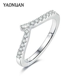 Band Rings Yaonan Moissanite Heart Ring De Noivado Para Mulheres 925 Sterling Silver Certified GRA Luxo High Jewellery Q240429