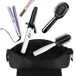 Cosmetic Bags 2 In 1 Curling Iron Travel Case Large Capacity Portable Hair Dryer Organiser For Straightener Styling Tools