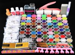 78pcs Acrylic Powder Set For Manicure With Acrylic Liquid Glitter For Nail Art Crystal Set Brush Nail Tips Tools Kit3523651