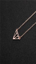 Cut Open Flat Line Subulate Triangles Diamond Necklace Minimalist Simple Geometric Polygon Hexagon Layering Rhombus Cone Necklaces9833456