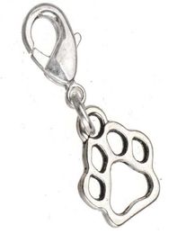 charms for bracelets necklaces with lobster clasps metal animal dog footprint samll vintage silver new diy fashion Jewellery finding7087058