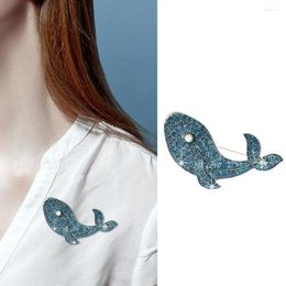 Brooches Clothing Brooch Whale Shape Rhinestone Decor Unisex For Shoulder Bag Coat Hat Elegant Party Prom Jewelry Bride