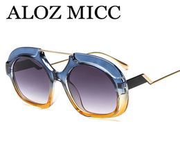 ALOZ MICC Vintage Round Sunglasses Women Men Brand Designer 2018 Fashion Oversized Sun Glasses Female Eyewear Oculos UV400 A5971680109