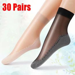 Women Socks D.Nale K 30 Pairs Women's Fashion 2024 Casual Breathable Ankle Woman Elegant Low Cut Invisible Short