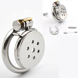 Male Slave Super Mini Chastity Cage Stainless Steel Device Penis Cock Ring With Lock Sex Toys For Men BDSM Sissy 240423