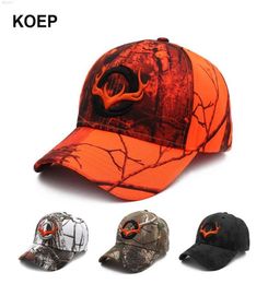 Koep 2021 new baseball fishing outdoor hunting camouflage jungle Cap 3D deer head hiking cap6456762