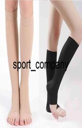 New Unisex Open Toe Sock Compression Toeless Socks Harajuku Knee High Support Stockings Open Toe Breathable Sports Socks4776226