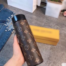 New Luxury Designer Vacuum Cup Women Mens Outdoor Thermos Winter Hot Water Cups With textile printing Letters Business Casual CAD24042903