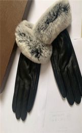 Fashion winter Gloves Female touch screen rabbit hair warm skin gloves3451388