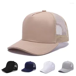 Ball Caps 2024 Adjustable Baseball Cap Solid Colour Casual Mesh Hat Breathable Sports For Man And Women Summer Outdoors