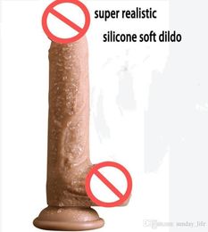 Super Realistic Suction Cup Dildo Male Artificial Genital Large Dick Adult Sex Toys For Woman Real Feel Soft Dildos 1914573