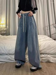 Women's Jeans High Street Wide Leg For Women Spring Autumn Hip-hop Loose Denim Cargo Pants Trend Vintage