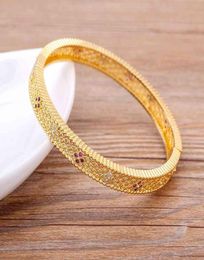 Luxus 14 Stile berühmte Marke Schmuck Gold Farbe Kupfer Zirkon Armbänder Armreifen weiblich Hohlkristall Bangle Gift3364580