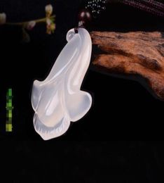 Natural ice white jade pendant male and female chalcedony pendant agate12066409671271
