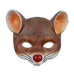 Mouse Animal Masks Halloween Cosplay Mask Party Props 3D Foam Rat Face Half Cover Costumes Accessories 240430