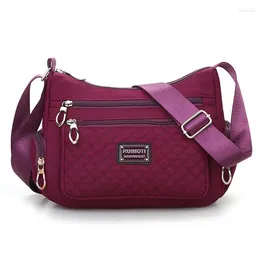 Shoulder Bags Fashion Multi-pockets Women Bag High Quality Durable Nyon Messenger Casual Female Crossbody Fabric Handbag