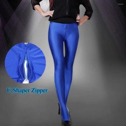 Women's Panties Sexy Zippers Open Croch Leggings Tights High Waist Skinny Stretch Lagging Outdoor Sex Pants Trousers For Women Stockings