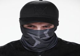 2020 Watch Dogs Aiden Face MASK Cap Cotton Hat Set Costume Cosplay Mask Hat Mens Panel Tactique Baseball Caps8555666