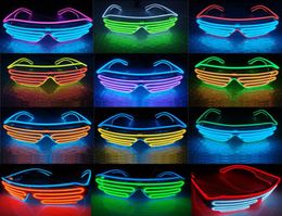 Party LED Glasses Wire Fluorescent Flash Glass Window New Year Easter Graduation Birthday Party Bar Decorative Luminous Bar Eyewea4977782