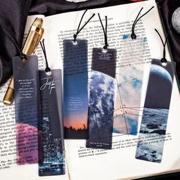 5pcs Universe Roaming Series Bookmarks For Books Pvc Book Mark Page Marker Cute Stationery Student School Supplies Office Access 240428