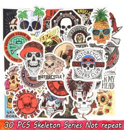 30 PCS Punk Skull Stickers Bomb Horror Doodle Decals Waterproof for DIY Laptop Skateboard Guitar Bicycle Motorbike Decoratio3403477