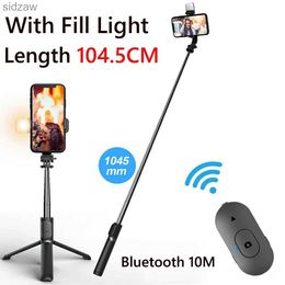 Selfie Monopods BELK wireless Bluetooth selfie stick tripod with fill light shutter remote control suitable for iPhone IOS Android WX
