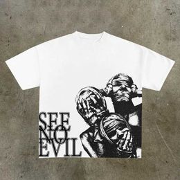 Men's T-Shirts Harajuku strt print oversized t shirt gothic pro choice 2024 graphic t shirts y2k tops strtwear goth men clothing T240425