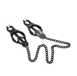 Japanese Clover Style Metal Nipple Clamps Bondage Gear Nipple Clips Massager Stimulator Sex Toys For Female Breast Sex Products9748569