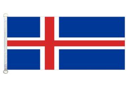 Iceland Flag Banner 3X5FT90x150cm 100 Polyester 110gsm Warp Knitted Fabric Outdoor Flag4369335