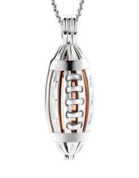 Chains American Football Cremation Jewelry For Ashes Women Men Necklace Loved Ones Stainless Steel Memorial Urn8374337
