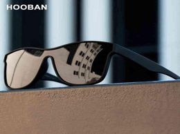 HOOBAN 2022 New Square Polarized Sunglasses Men Women Fashion Square Male Sun Glasses Brand Design Onepiece Lens Eyewear UV400 Y24557318