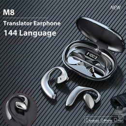 M8 Translation Headphones 144 Languages instant Translate Smart Voice Translator Wireless Bluetooth Translator Earphone 240430