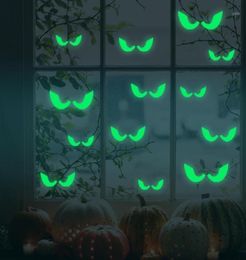 Wall Stickers 2022 Glowing In The Dark Eyes Glass Sticker Party Festival Halloween Decoration Decals Luminous Home Ornaments8894685