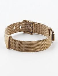 Cuff ZMZY Adjustable Belt Buckle Chain Charm Bracelet WomenMen Mesh Net Bracelets Bangles GoldSilver Color Stainless Steel Jewel1316346