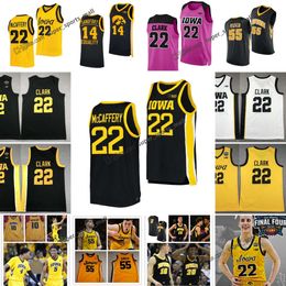 NCAA Custom S-6XL Iowa Hawkeyes College Basketball Jerseys 22 Caitlin Clark 22 Patrick McCaffery 20 Payton Sandfort 32 Owen Freeman 24 Pryce Sandfort Ladji Dembele