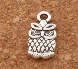 Small Owl Charms Pendants 7x15mm 200pcslot Antique Silver Fashion Jewellery DIY Fit Bracelets Necklace Earrings L9878733573