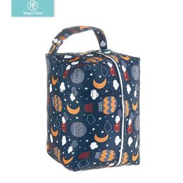 Diaper Bags Happyflute Baby Wet Bag Nappy Changing Stroller Hanging Organizer Mummy 2 layers PUL Washable d240430