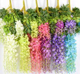 11 Meter Long Elegant Artificial Silk Flower Wisteria Vine Rattan For Wedding Decorations Bouquet Garland6273386