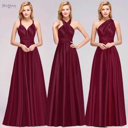 Runway Dresses Plus Size Bridesmaid Dresses Women 2023 Infinity Dress Convertible Sexy Backless Multiway Milk Silk Wedding Evening Party Gowns Y240426