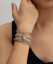 Link Bracelets Personalized Hip Hop Chunky Chain Lock Shape Mix And Match Bracelet
