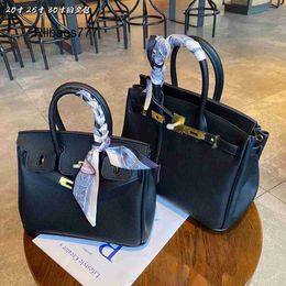 Women Leather Handbag BK L Bag Super Queens Texture Cowhide Small Medium and Large Handheld One Shoulder Crossbody Bag