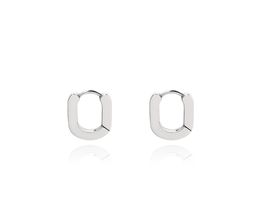 Titanium steel Ear Cuff does not fade minimalist style bold flat oval ring earrings male and female personality street8666294