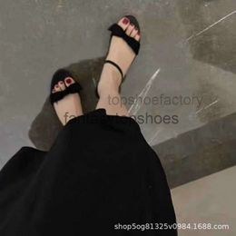 The Row women TR and Small in minimalist sandals for summer of 2023 new silk bow fairy style one line sandal