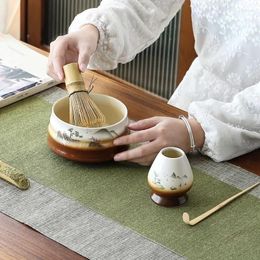 Teaware Sets Matcha Set Traditional Tea Making Tools Accessories Ceramic Kiln Bowl Bamboo Momotori Gifts For Culture Lovers