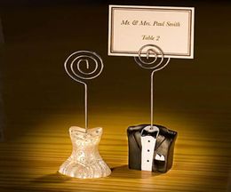 20PcsLot10Pairs Wedding and Party decoration gift of Bride and Groom Place Card Holder For Po holder and guest card holder8879073